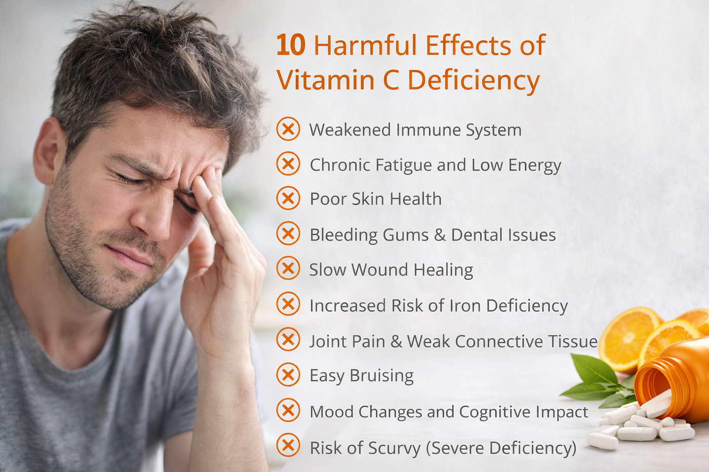 10 Harmful Effects of Vitamin C Deficiency