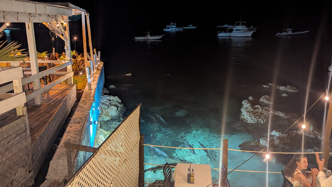 A cozy restaurant in the Cayman Islands