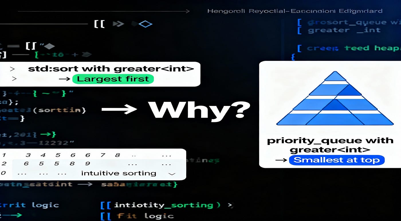 Why the Same Comparator Behaves Differently in std::sort and std::priority_queue – A Very…