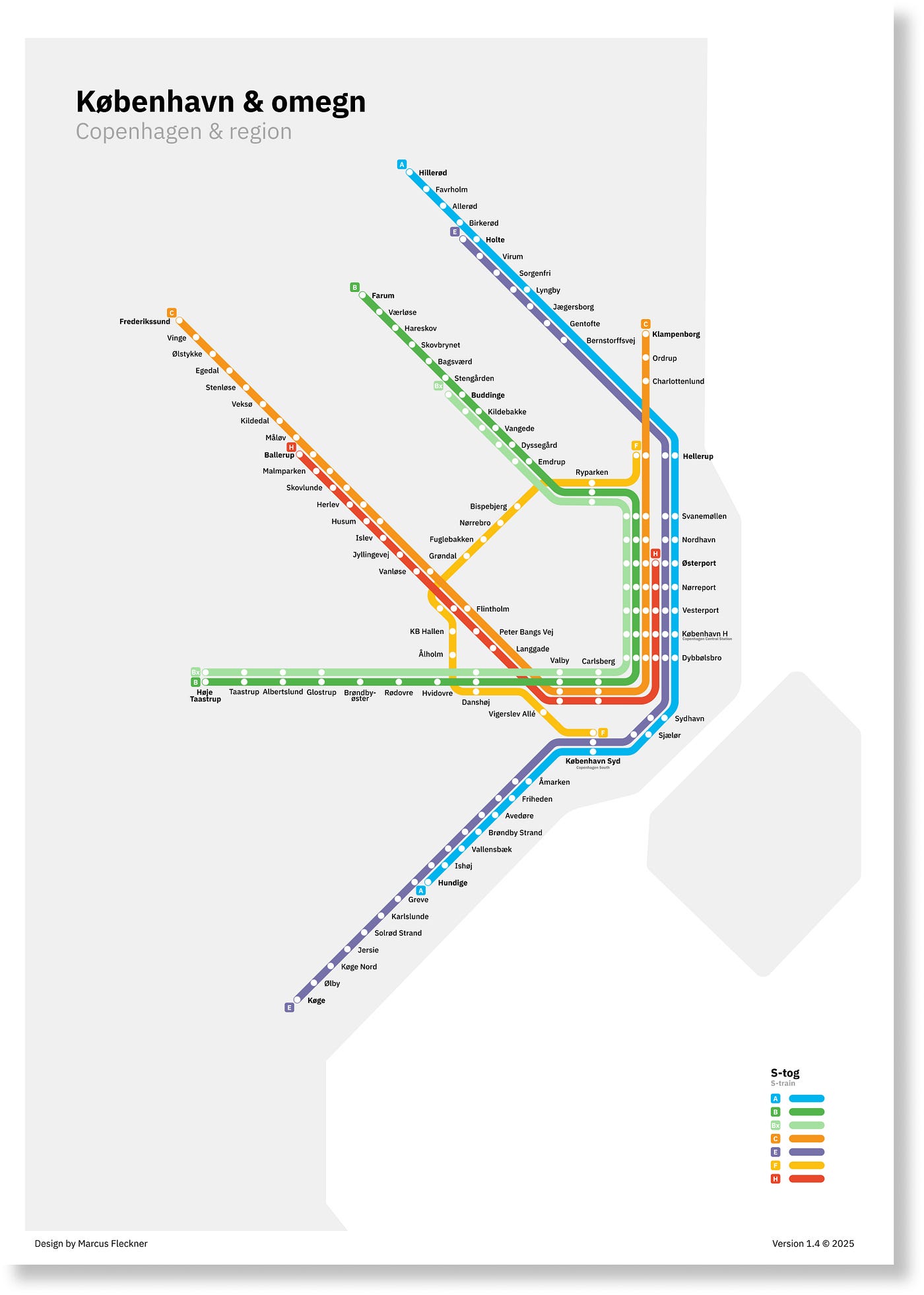 Copenhagen Rail Map City Train Route Map Your Offline Travel Guide