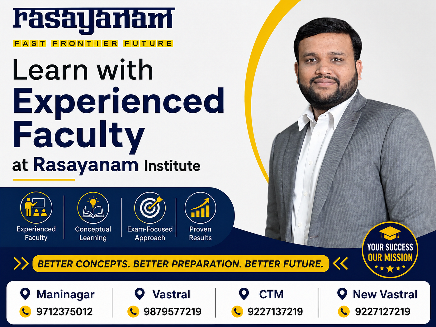Learn with Experienced Faculty at Rasayanam Institute Maninagar