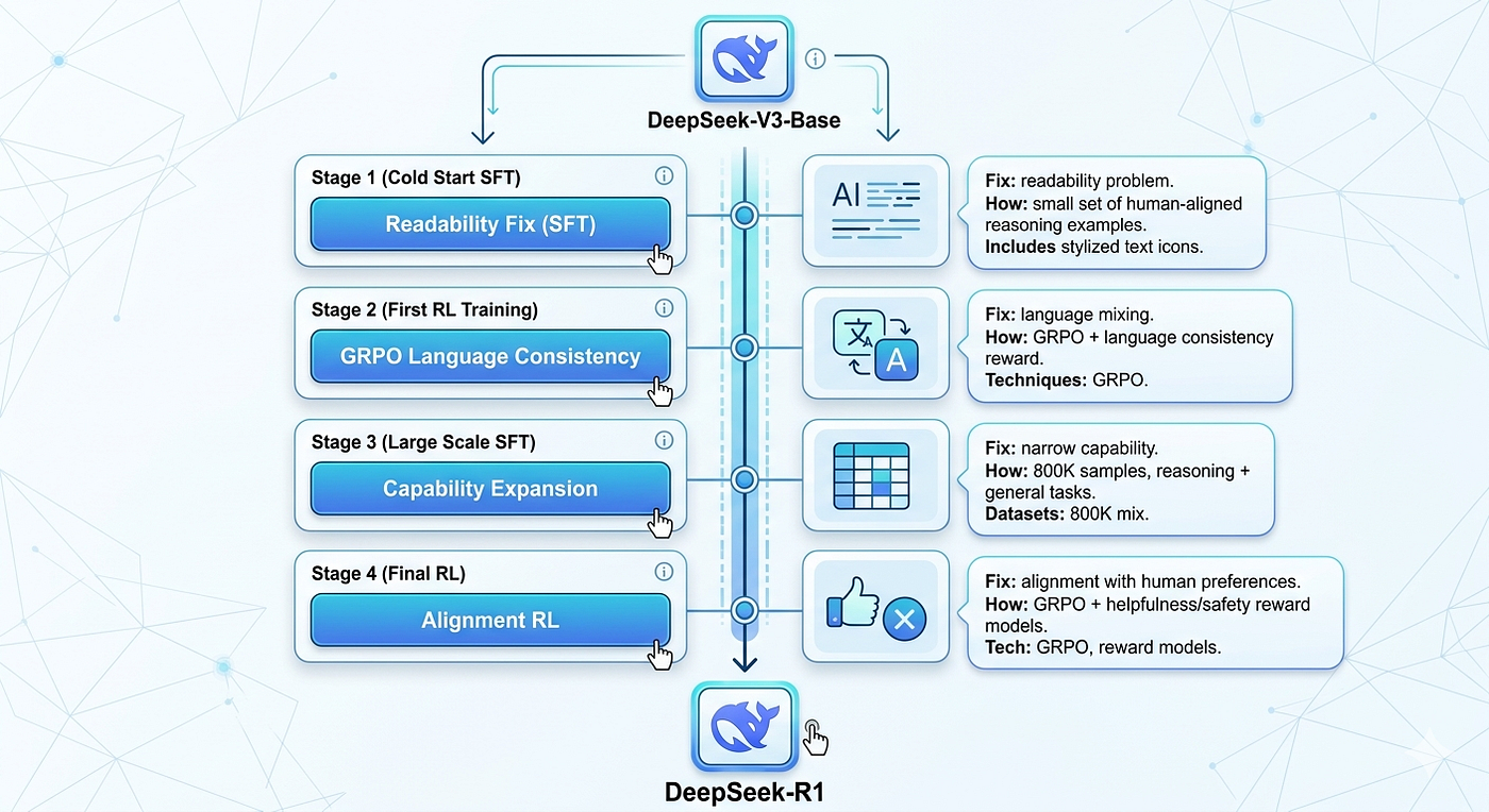 DeepSeek’s 4 Stage Pipeline