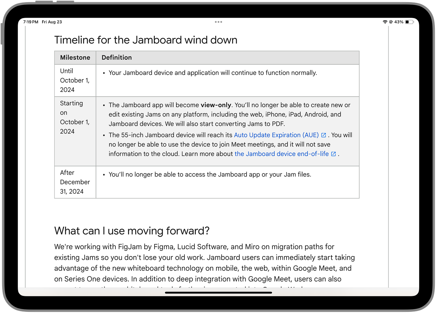 Source: Author | Google Jamboard will soon be dicontinued