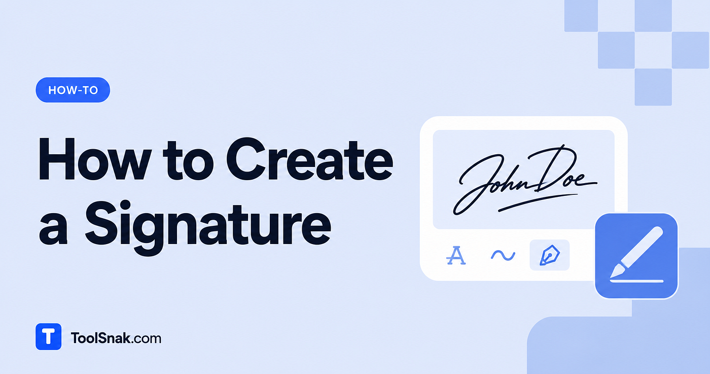 How to Create a Signature Online (Free, No Signup) | Toolsnak