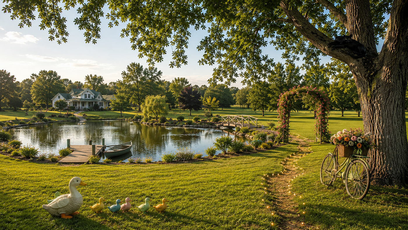 Friendship, but make it wildly over-landscaped — image created with ChatGPT.