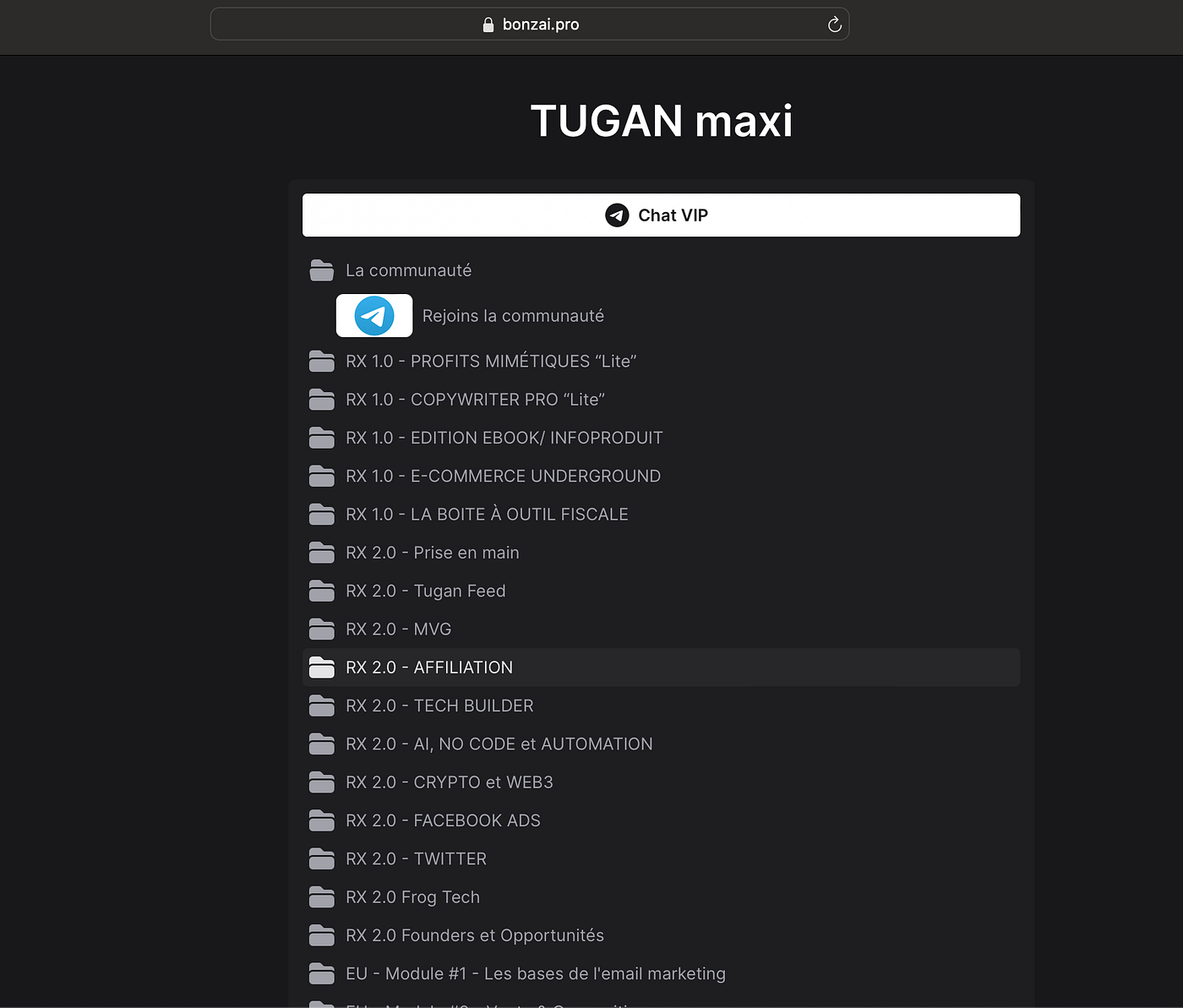Clique pour accéder à Tugan Maxi 🚀