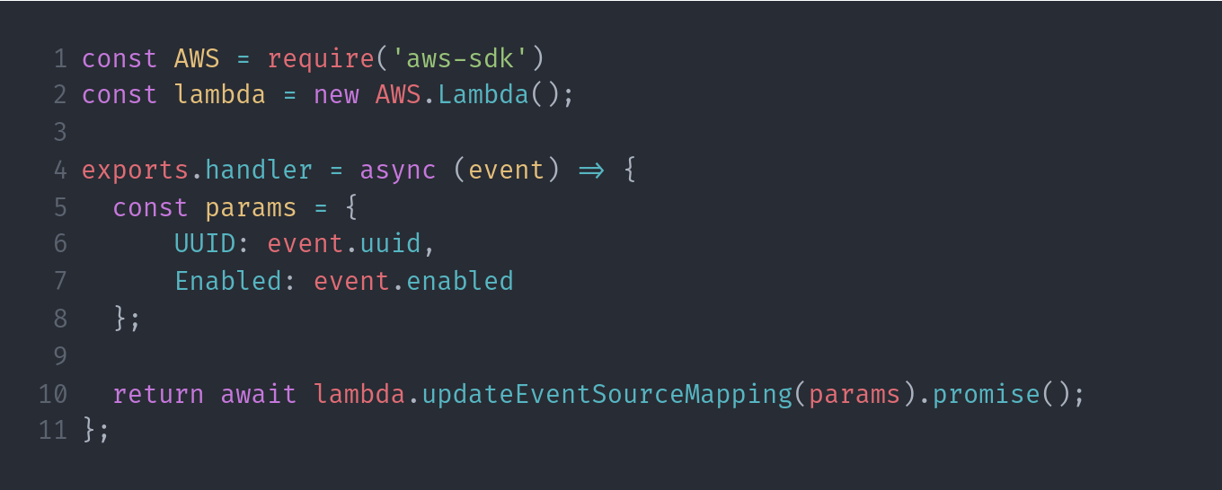 How to Enable/Disable a Lambda Trigger on a Schedule | by Zac