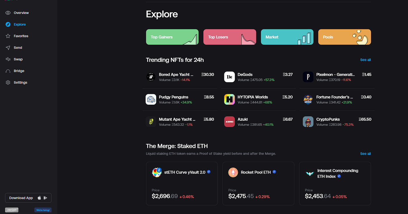 Zerion app store (95) 사진