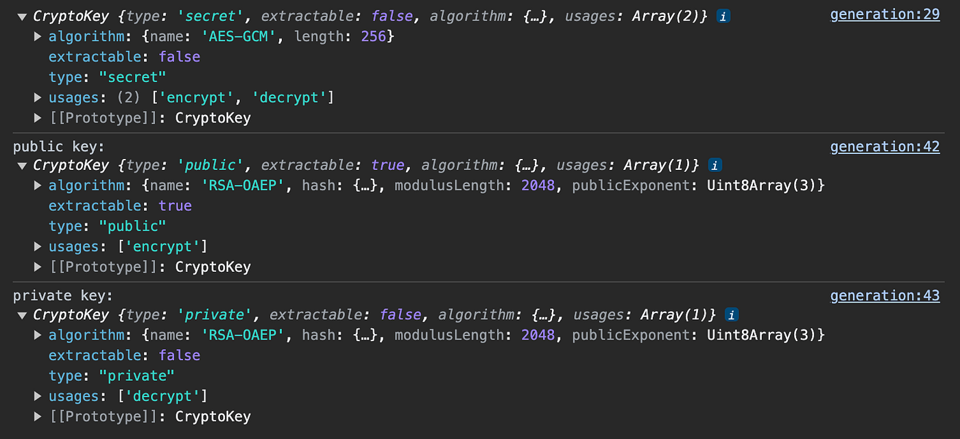 Managing Keys with the Web Cryptography API | by Nieky Allen