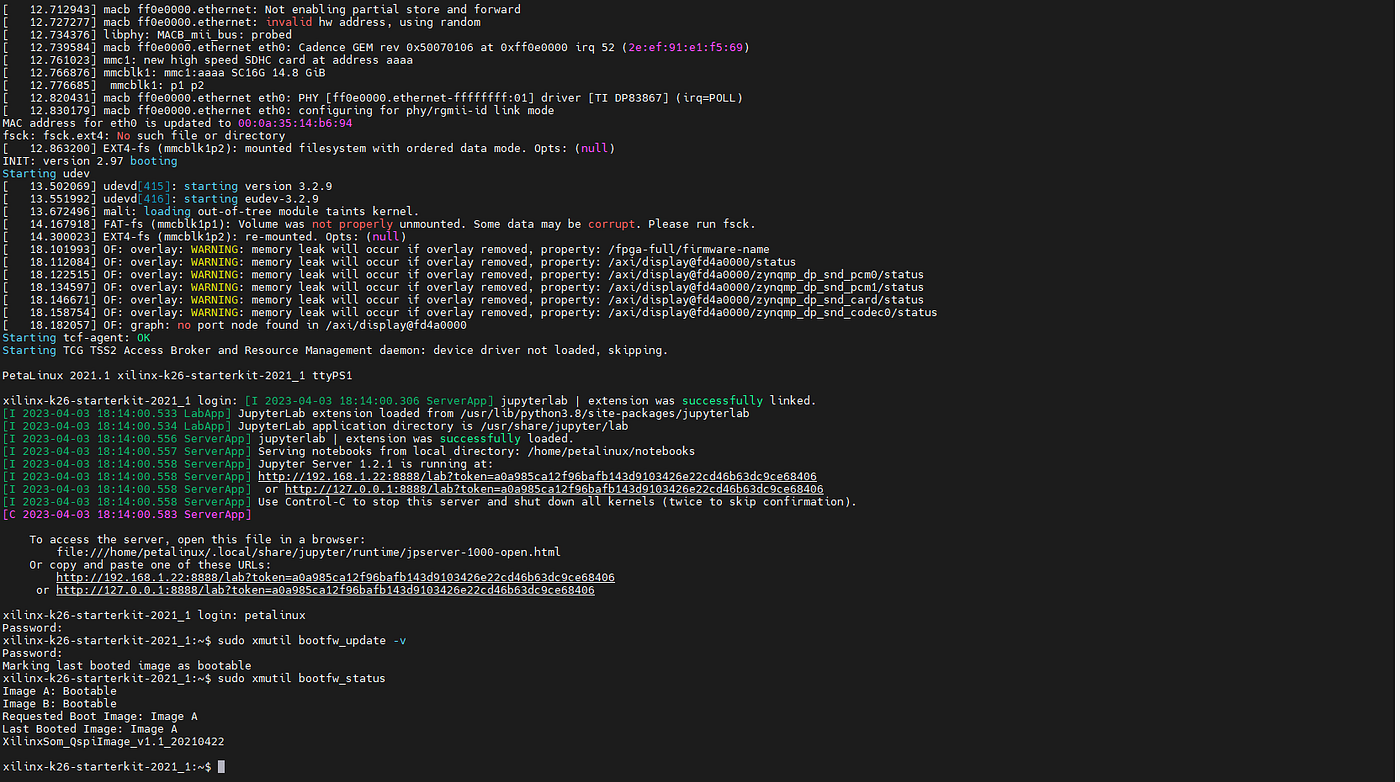 kiriページ Kria (KV260/KR260) firmware update for booting Ubuntu 22.04 | by