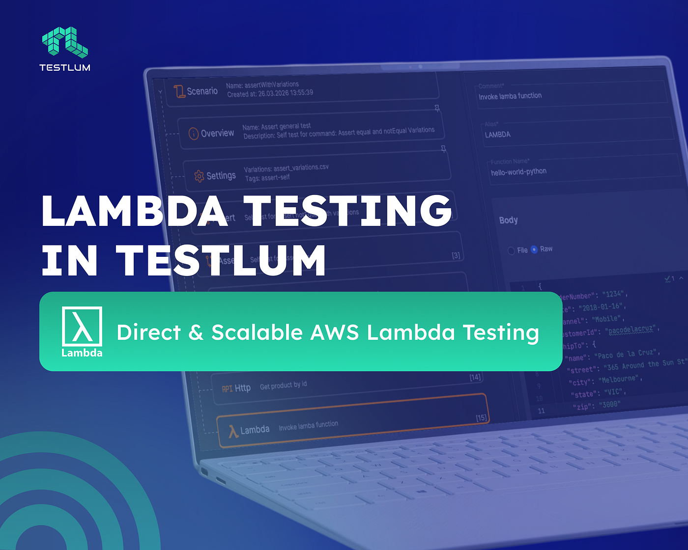 Lambda Testing in Testlum: Direct, Stateless, and Highly Scalable Testing for AWS Lambda Functions
