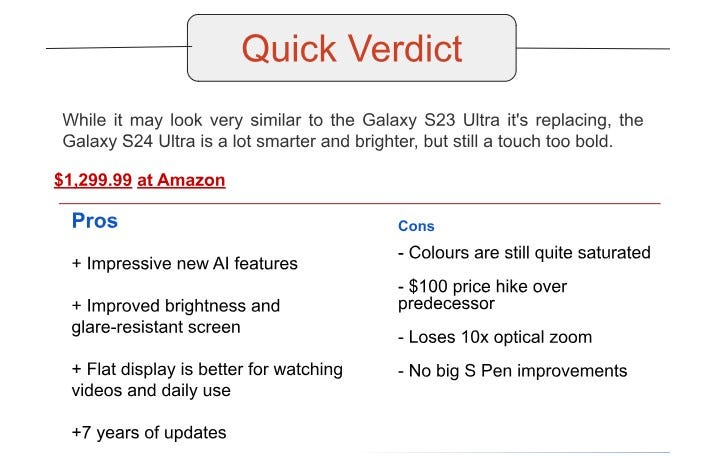 Samsung Galaxy S24 Ultra quick review: Costlier but it's smarter