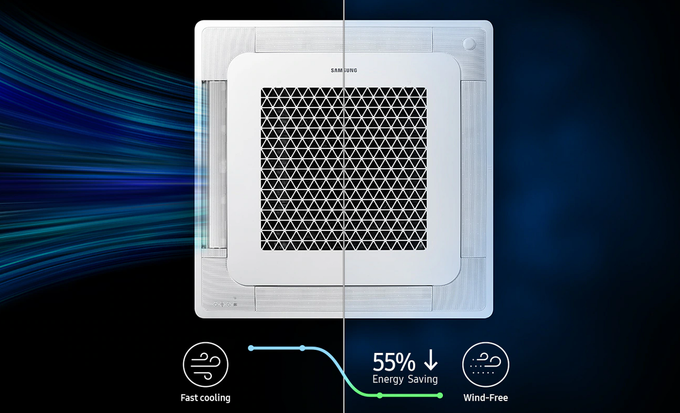 SAMSUNG 1.5 Ton wind-Free inverter Ceiling Cassette AC