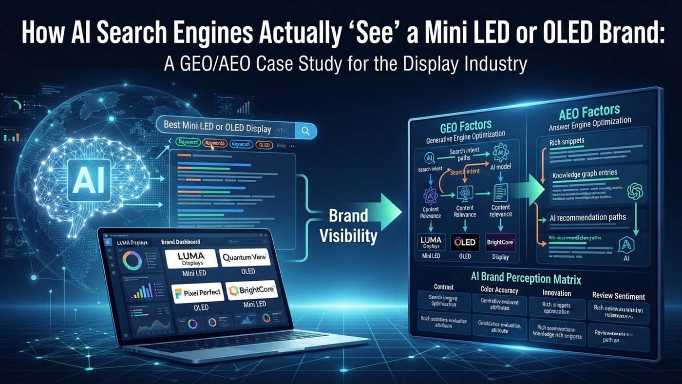 How AI Search Engines Actually “See” a Mini LED or OLED Brand: A GEO/AEO Case Study for the Display…