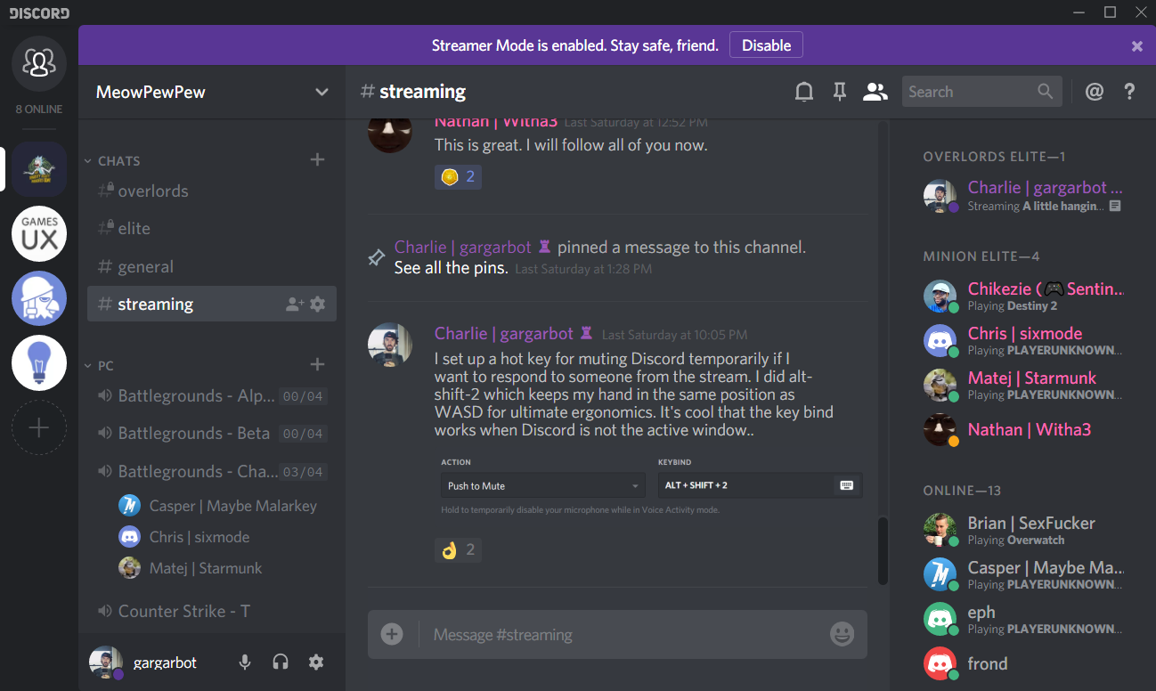 Streamer Mode 101 – Discord