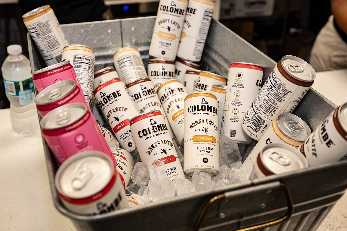 The first 100 guests received a free can of flavored La Colombe coffee. (Credit: Michael Murphy)