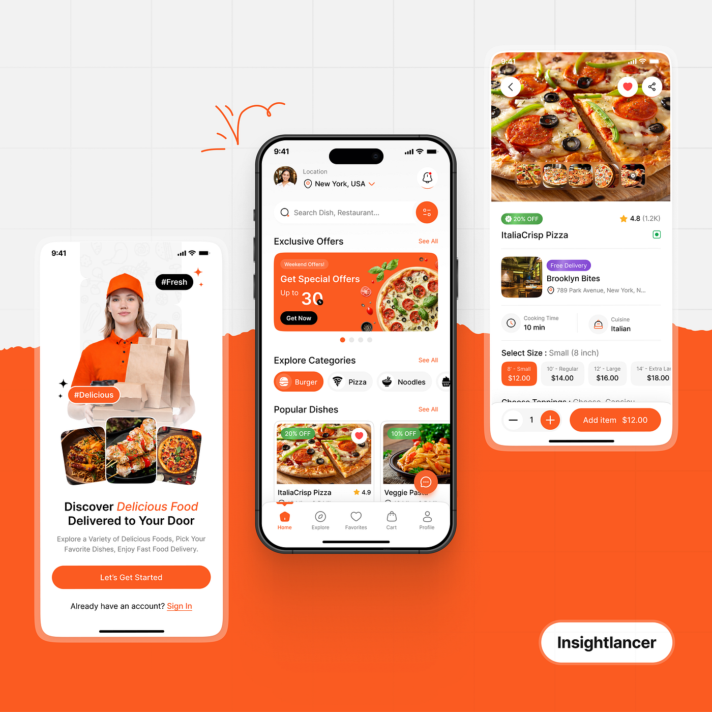Food Delivery Mobile App UIUX Design | Food Ordering App UI Design
