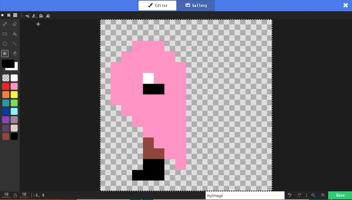 make a short gif of a roblox avatar in pixel art