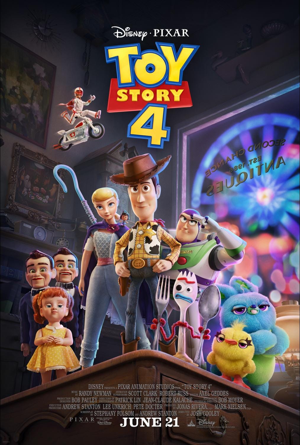 Hot Topic Disney Pixar Toy Story 4 Folk Girls Black Heathered Tank Top