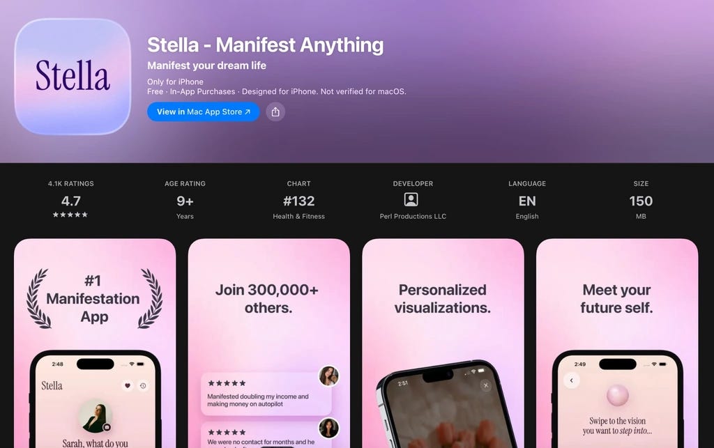Stella Manifest Anything 在 App Store 的产品页面