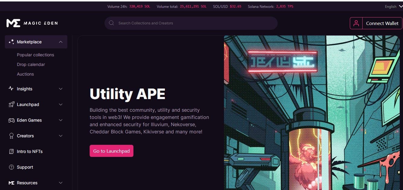 What is Magic Eden? Solana based NFTs and P2E marketplace (Short Guide) |  by Gen No Where | Medium