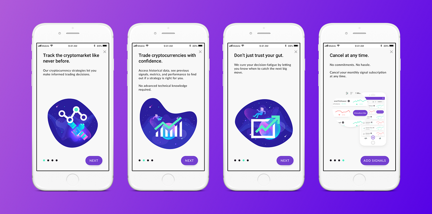 Coin Follower — A Cryptocurrency Signal App | by Emily Ingebricson | UX  Planet