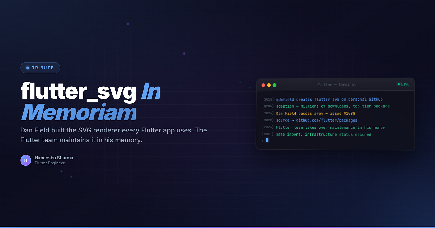 flutter_svg and Dan Field: The Story of the Package Every Flutter App Imports — and the Engineer We…