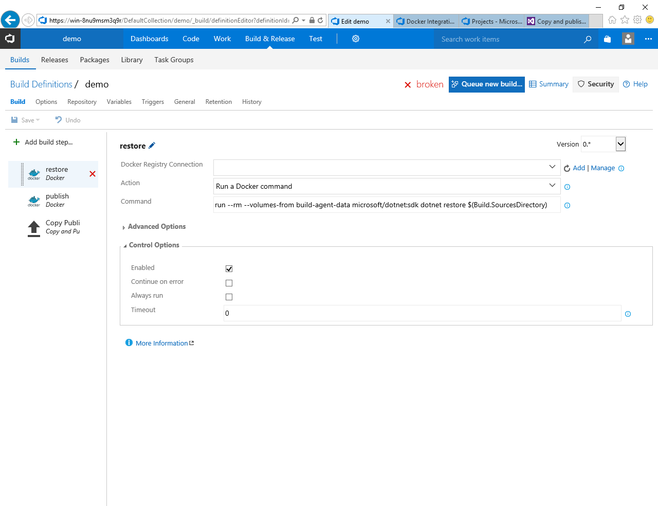 VSTS agent & docker commands. After setting up our own VSTS agent… | by  Manuel Riezebosch | Medium