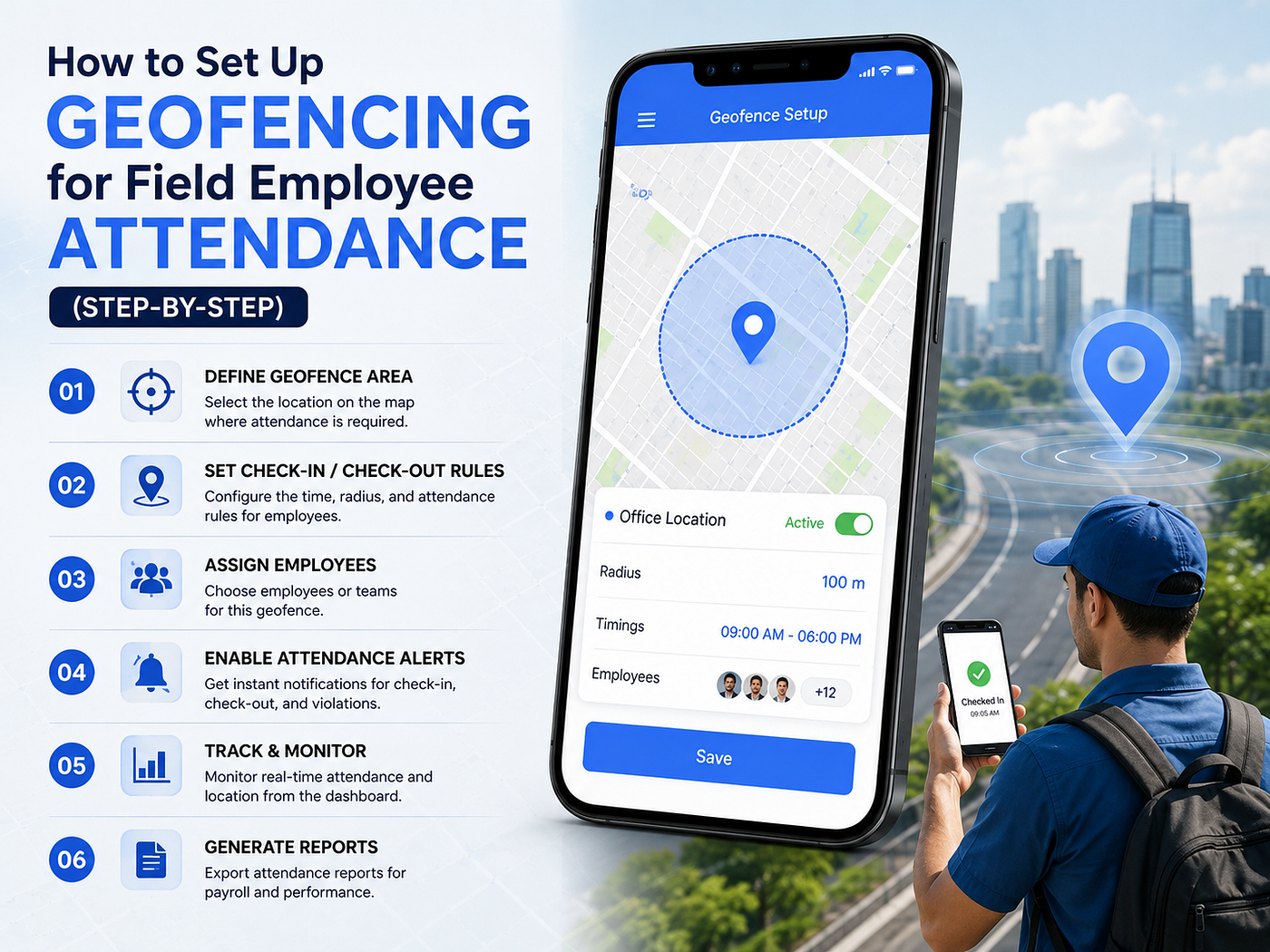 How to Set Up Geofencing for Field Employee Attendance (Step-by-Step)