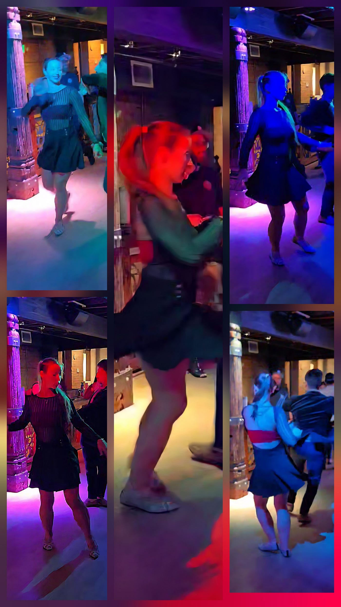 Alex Hyde dancing with our mutual friend and Boise chef, Kevin Posada, at Ocho's (Video stills by the author)