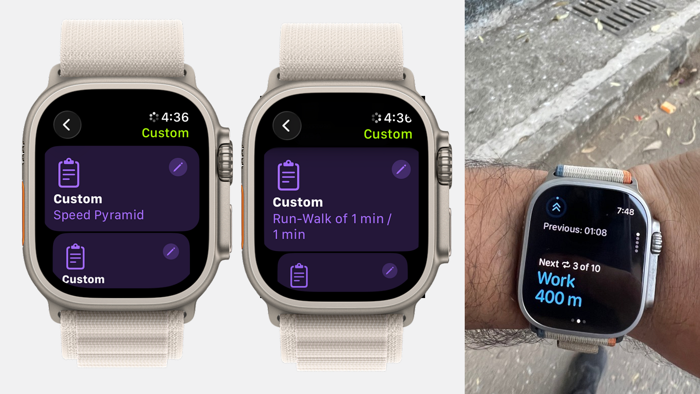 Source: Author | Custom Run on Apple Watch are the best curated training plans