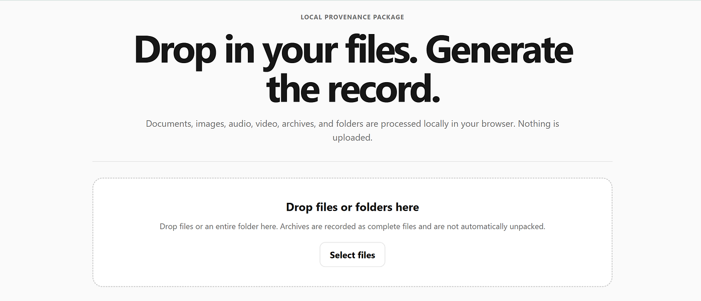 From an Idea to a Usable Record: Testing Provenance Tool v0.2.0