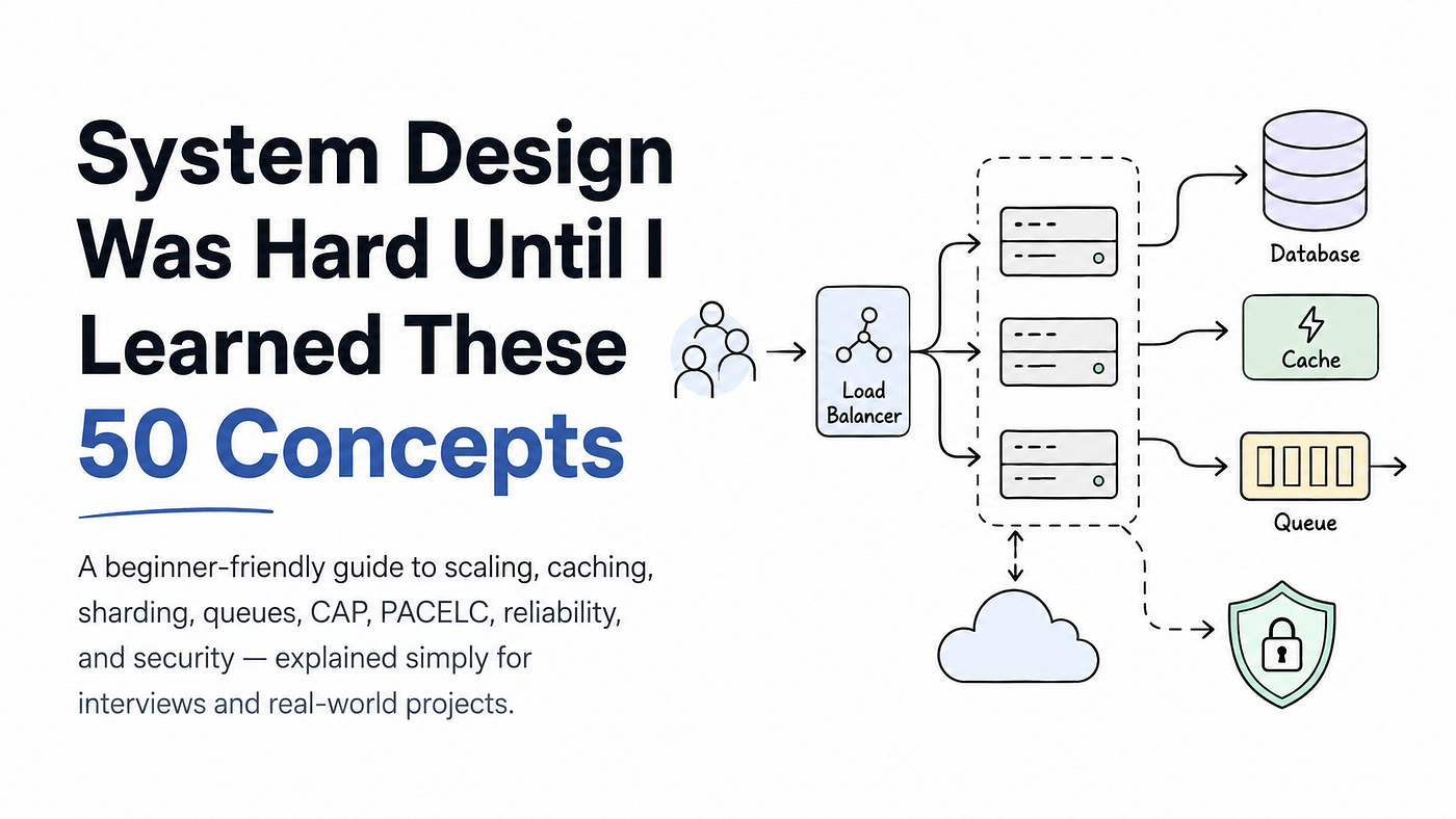 System Design Was Hard Until I Learned These 50 Concepts [2026 Edition]