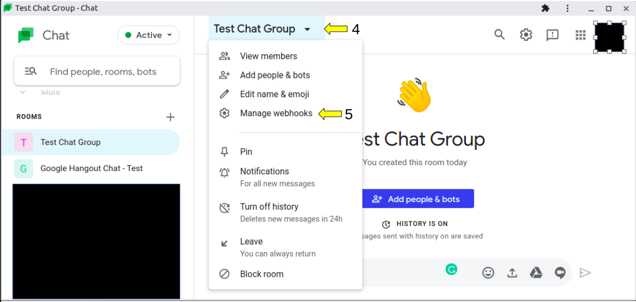 not able to create a webhook in google chat - Google Chat Community