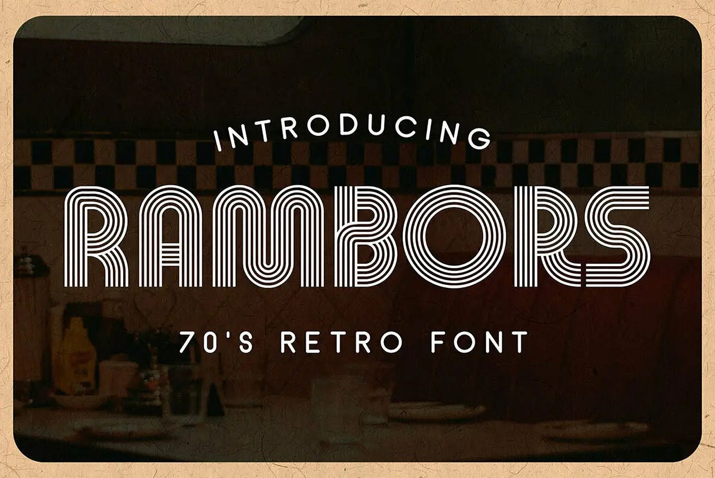 Rambors — A 70’s Style Retro-Futuristic Display Font