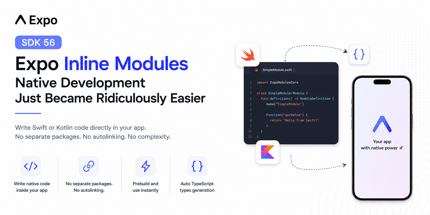 Expo Inline Modules: Native Development Just Became Ridiculously Easier