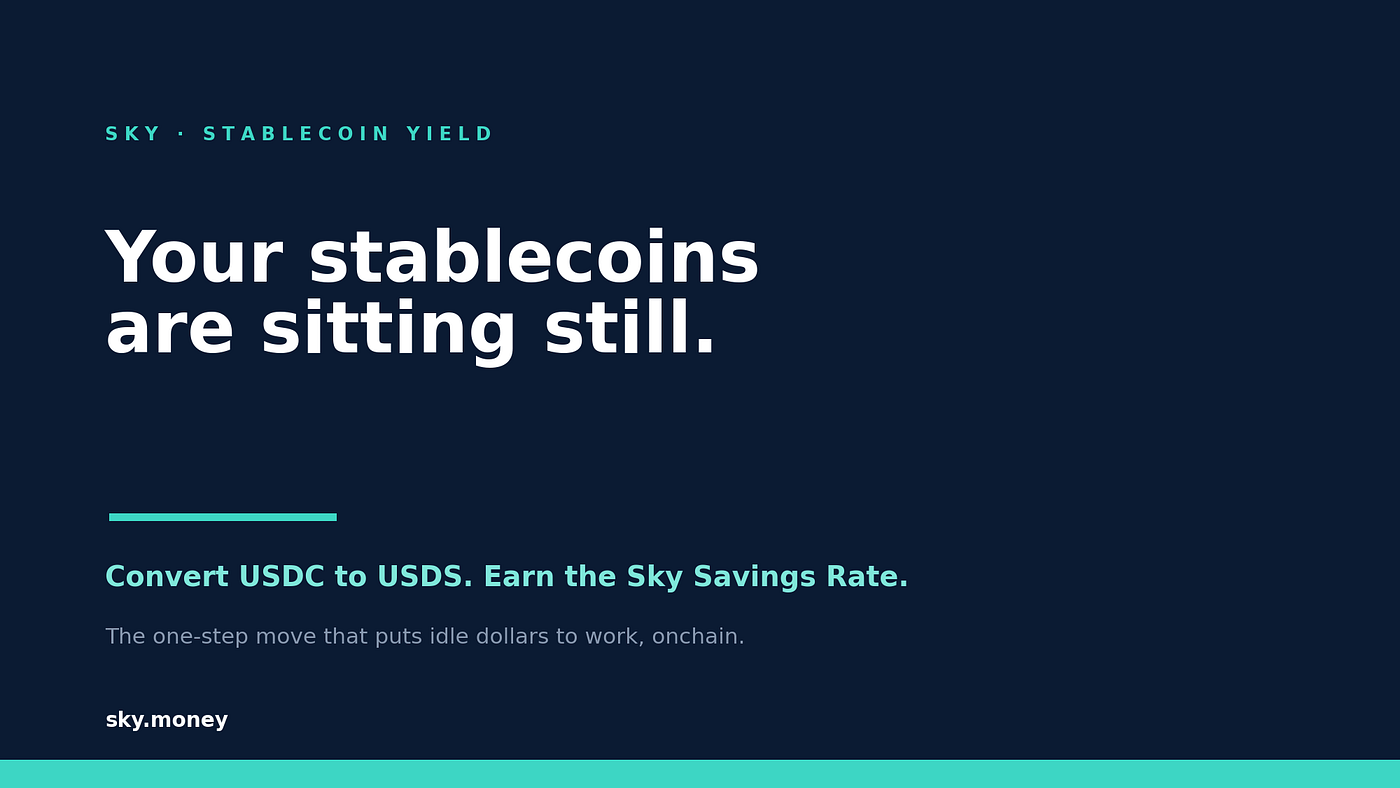 From USDC to USDS: The 1:1 Conversion That Opens the Sky Savings Rate