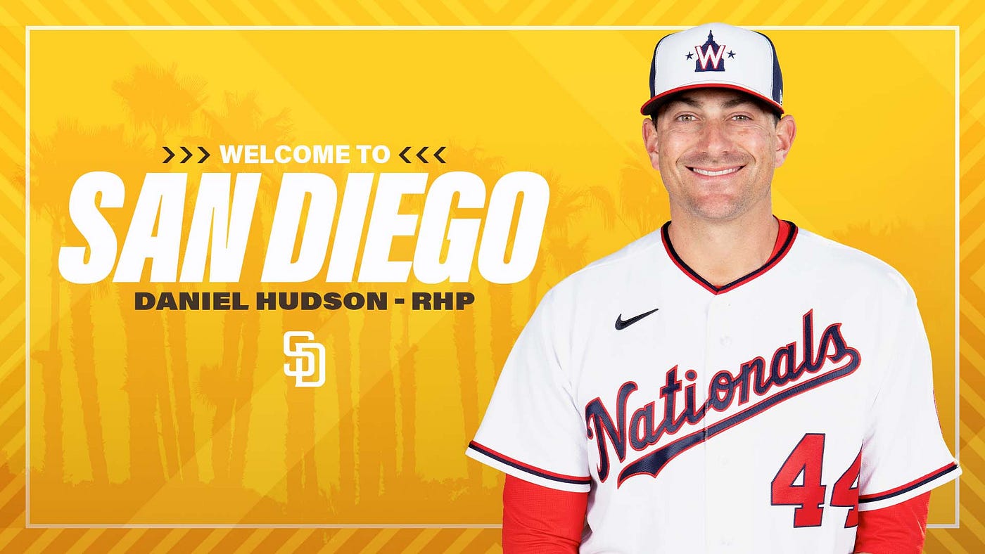 Padres acquire RHP Daniel Hudson from Nationals