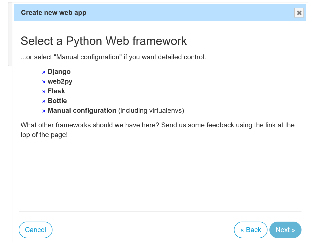 Python web app