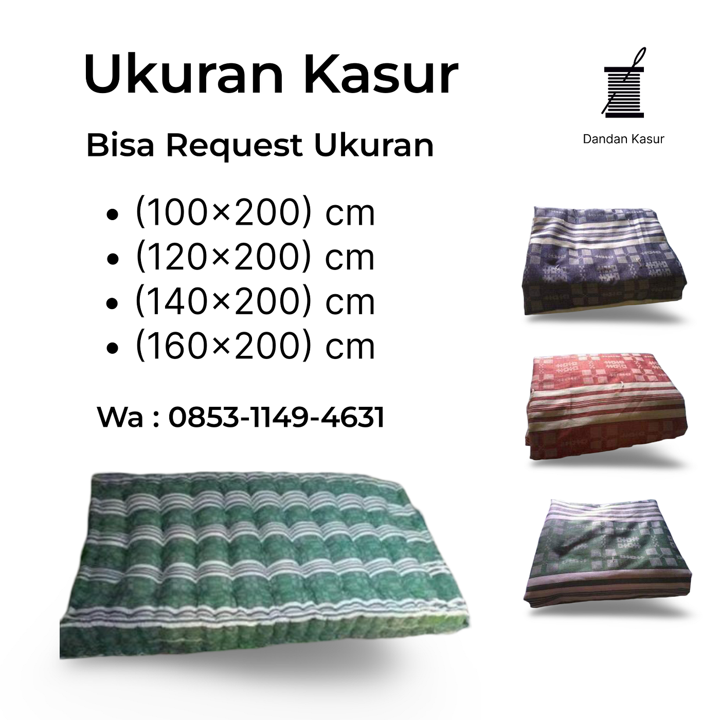 Dandan Kasur, Tukang Service Kasur Kapuk Batang, Wa : 0853–1149–4631