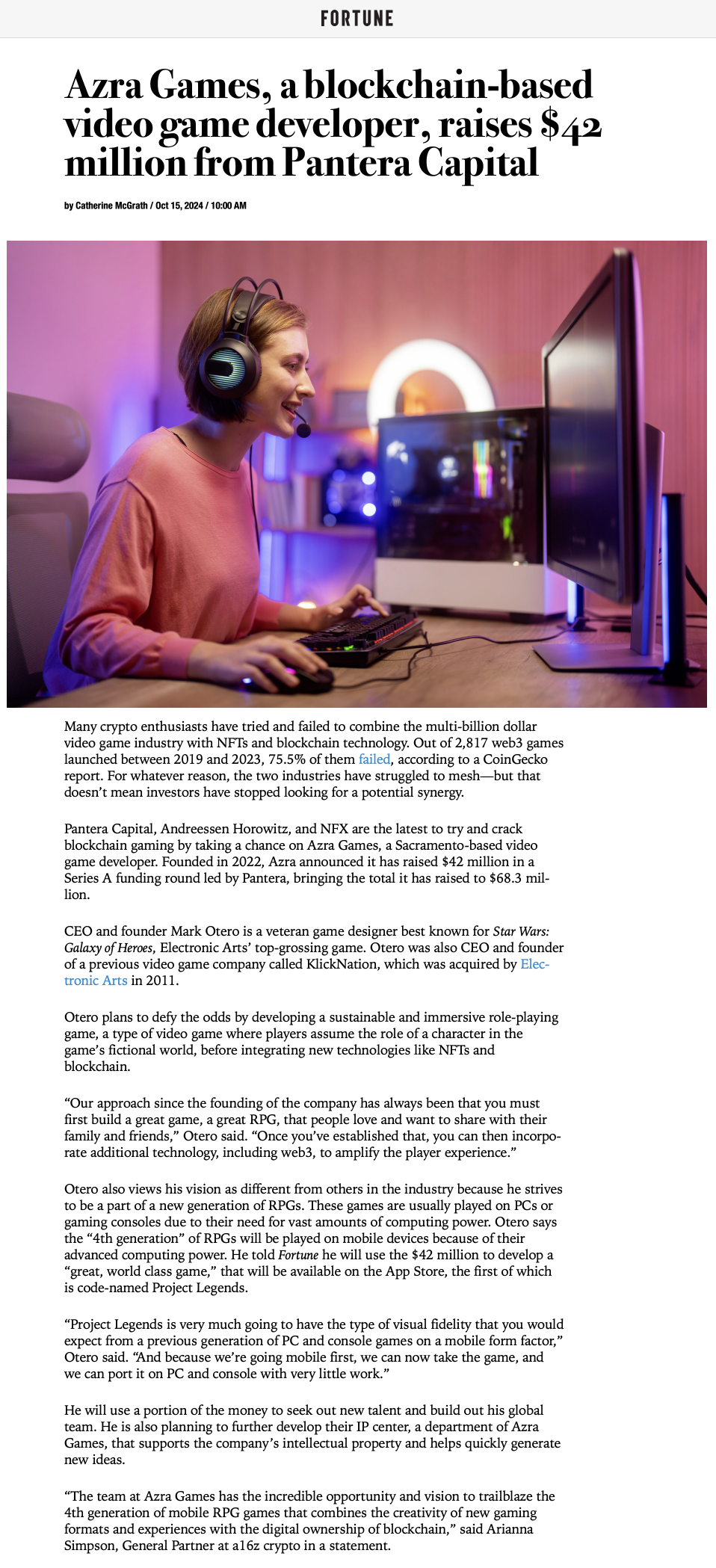 Azra Games Secures $42.7 Million in Series A Funding, Leading the Charge in  the Next Evolution of Mobile RPGs | by Azra Games | Medium