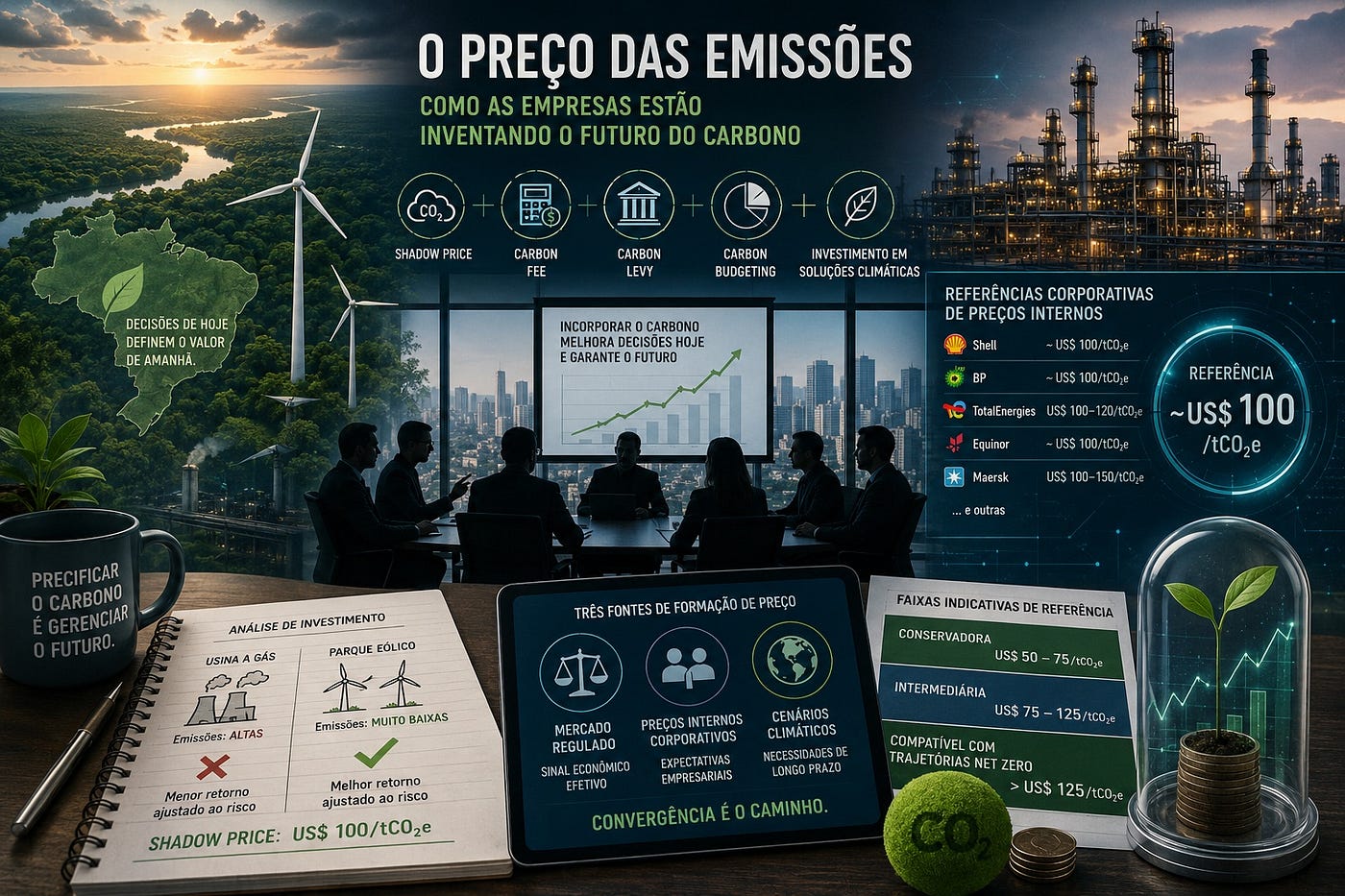 O Preço das Emissões: Como as Empresas Estão Inventando o Futuro do Carbono