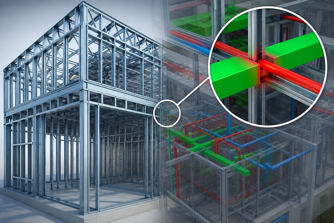 BIM CLASH DETECTION IN LIGHT GAUGE STEEL PROJECTS:REDUCING ERRORS BEFORE BUILD