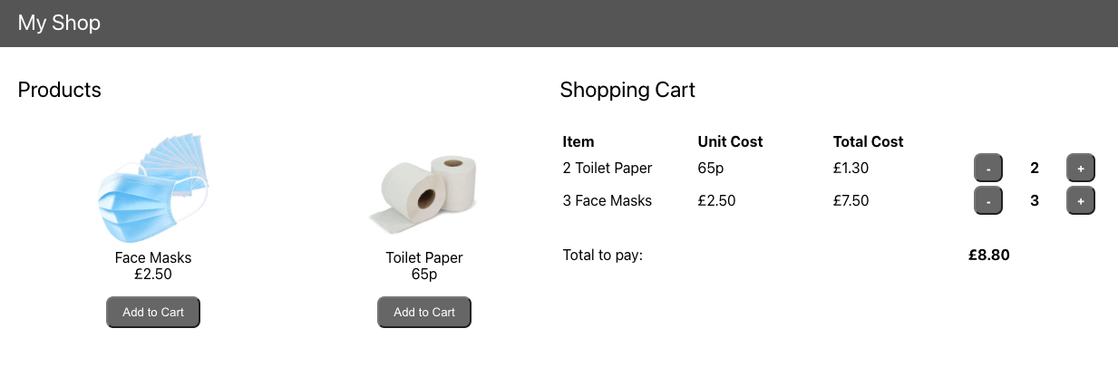 React Shopping Cart with Custom Hooks, by Sam Ho