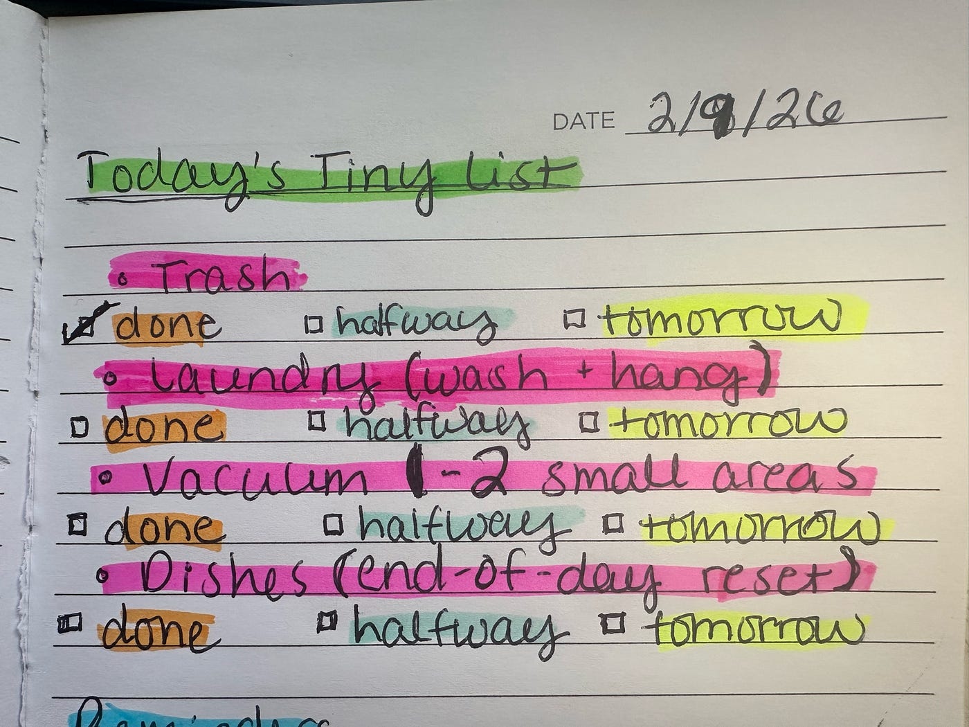 Spiraling…? Write a Tiny-Today Focus List