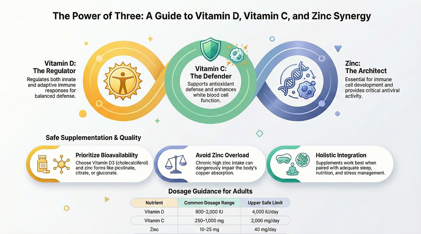 Vitamin D, Vitamin C, and Zinc for Immune Support