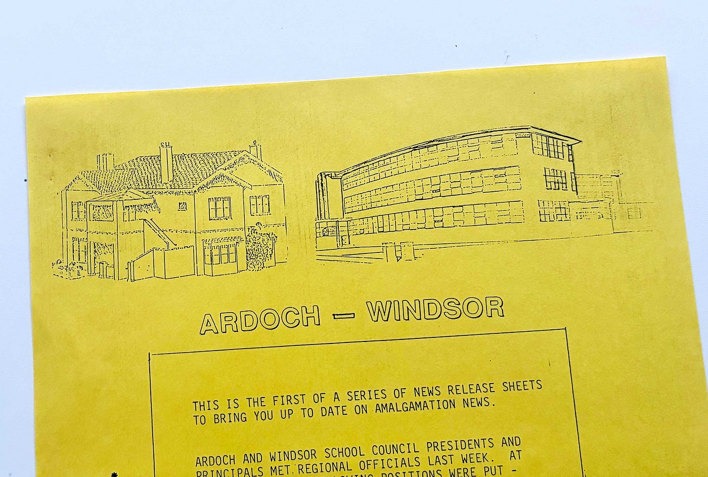 Ardoch High School and Windsor Technical School. Image copyright Jesse Karjalainen.