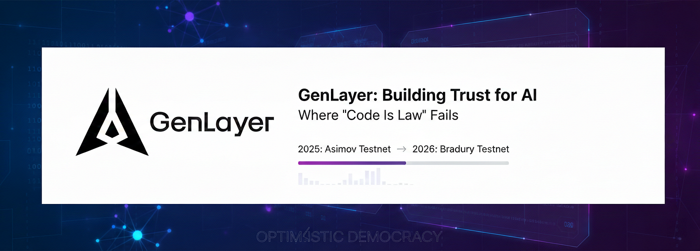 GenLayer: Building Trust for AI Where “Code Is Law” Fails