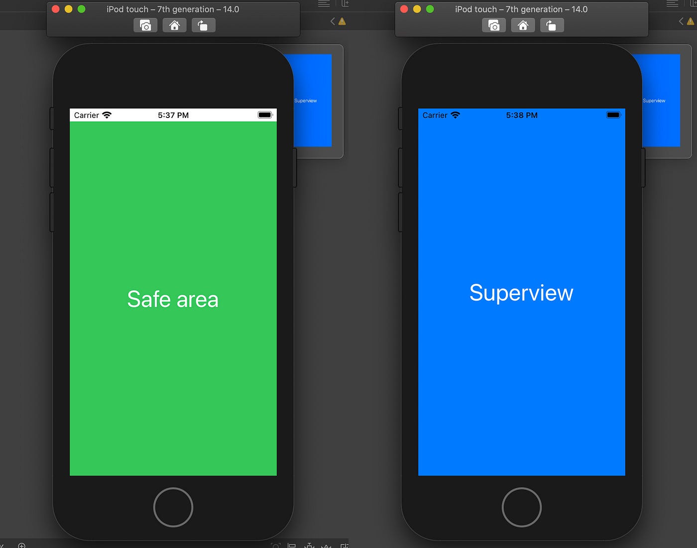 Understanding 'superview' and 'safe area' to make you a better designer? |  by Kevin Auyeung | UX Collective