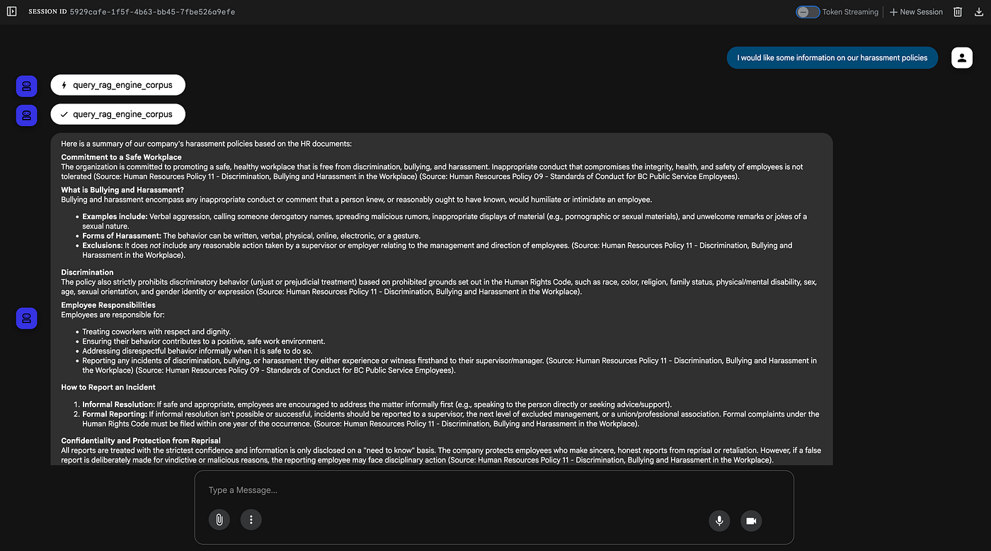 HR RAG ADK Agent w/Gemini 3.1 Pro Preview + RAG Engine